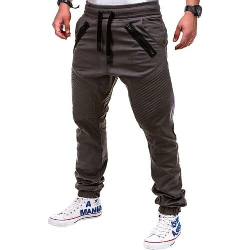 Mens Hip-hop Breathable Casual Pants Drawstring Solid Cotton Elastic Waist Loose Long Trousers Male Harem Joggers Pants 4XL