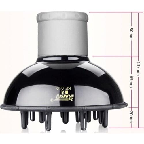 Hair dryer diffuser-Professional KANGFU new nylon material Hair Dryer Diffuser match in air blower, Black-General use, Thermal