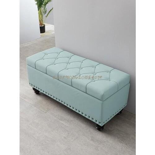 Long Sofa Stool Scratch Proof Bed End Stool Storage Household Door Shoe Changing Stool Fitting Room Cloakroom Storage Stool