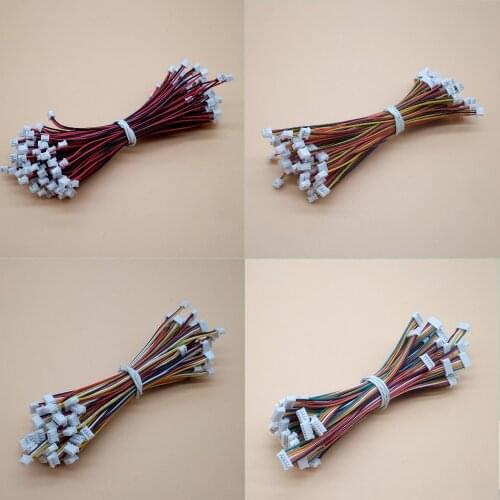 10Pcs 2P/3P/4P/5P/6P/7P/8P/10 Pin JST 1.25MM Female Double Connector with Wire 150MM 1007 28 AWG JST1.25