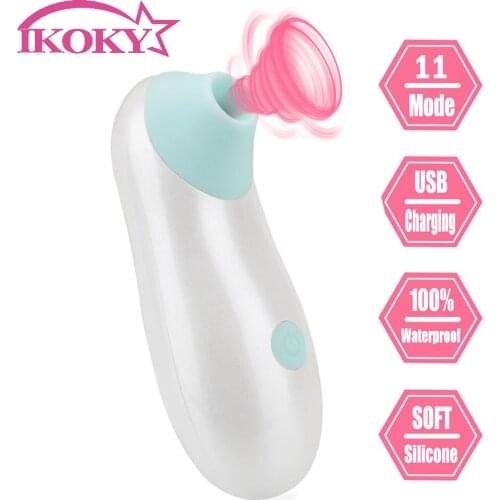 IKOKY 11 Speeds Sucking Sex Oral Licking Nipple Tongue Sucker Clitoral Sucking Vibrator G spot Clitoris Stimulator Egg Vibrating