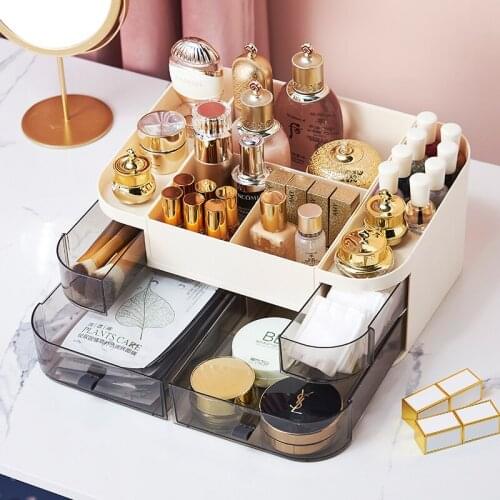 Cosmetic storage box four drawer makeup jewelry storage box desktop lipstick nail polish container beauty cosmetics box