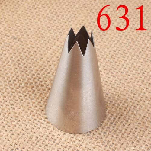 Maifu 631# Straight 6-Tooth Cream Decorating Mouth 304 Stainless Steel Baking DIY Tool Large