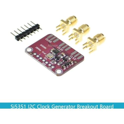 DC 3V-5V Si5351A Si5351 I2C Clock Generator Breakout Board Module Signal Generator Clock 8KHz-160MHz For Arduino