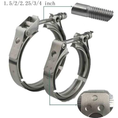 Stainless Steel 1.5/2/2.25/3/4 inch Quick Release V band Clamp Auto V-band Exhaust Vband Clamps High Quality