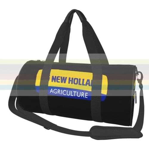 New Holland Tractors Agriculture Logo universal travel sports fitness shoulder bag. Nylon portable outdoor sports bag