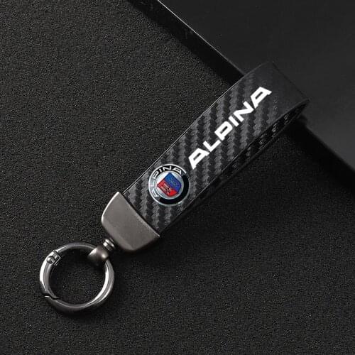 New Carbon Fiber Car Styling Keychain 4s Shop Fine Gift Key Ring For BMW Alpina M 3 5 6 X1 X3 X5 X6 Z E46 E39 E60 E90 E60