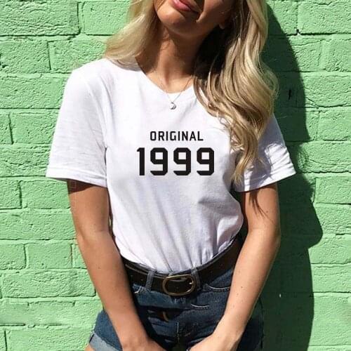ORIGINAL 1999 letter Print Women tshirt Cotton Casual Funny t shirt For Lady Girl Top Tee Hipster