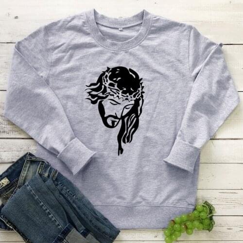 100% Cotton Jesus Easter Sweatshirt Women Scripture Christian Church Sweatshirts Funny Graphic Religion Pullovers Streetwear