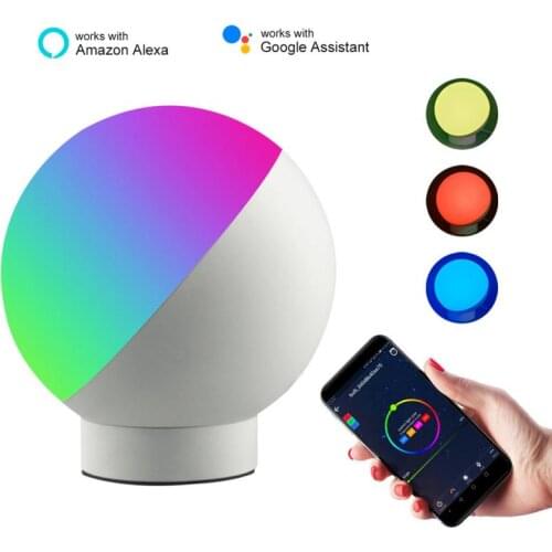 NEW wifi smart tuya LED table lamp RGB CCT light bulb APP timing dimming wireless control compatible alexa google voice control