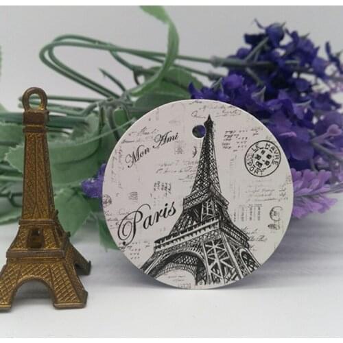 1000pcs/lot 400gsm coated paper round hangtag custom hang tag brand tag personalized tags