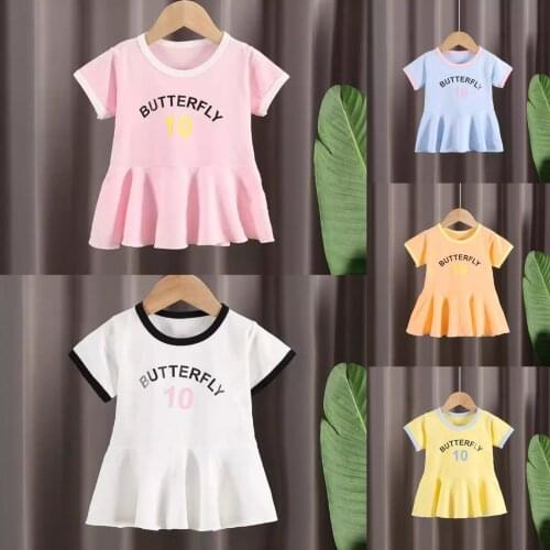 2021 Kids Dress Little Girl Sports Clothes Dresses Toddler With Shorts Sleeve Clothes Baby Girl Pink Costume Wear Suit