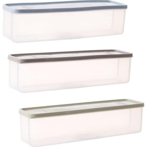 3PCS Japanese Style Sealed Noodles Crisper Plastic Noodles Spaghetti Box Kitchen Storage Box
