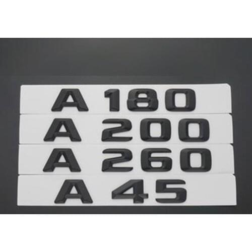 3D ABS Black Plastic A45 A180 A260 A200 Trunk Rear Logo Badge Emblem Sticker for Mercedes Benz W176 AMG A Class A45 C63 E63