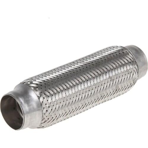 45x280mm Stainless Steel Braided Flexible Exhaust Pipe Muffler 45mm x 280mm, For all car Muffler corrugation. Repair Tube Joint