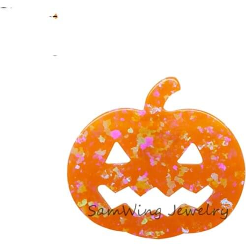 50pcs/lot 15X13.7mm fashion unique Hollow Pumpkin Opal Synthetic Hollow Fire Opal for Jewelry Necklace Lab created opal beads