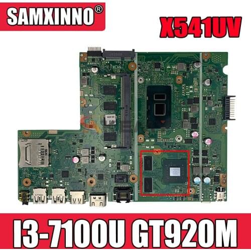 Akemy X541UV Laptop motherboard for ASUS VivoBook A541UV X541U original mainboard 4GB-RAM I3-7100U GT920M (Pin interface))