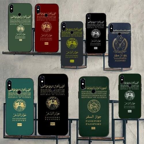 Algerian Algeria Passport pattern Phone Case For Xiaomi Redmi note 7 8 9 t max3 s 10 pro lite cover funda coque shell