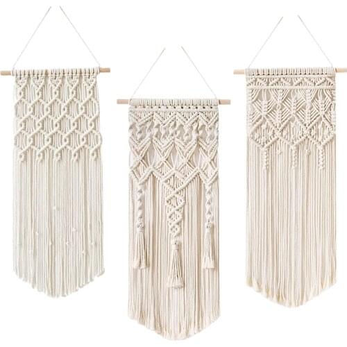 Bohemian Cotton Rope Macrame Tapestry Handmade ing Art Decor Craft