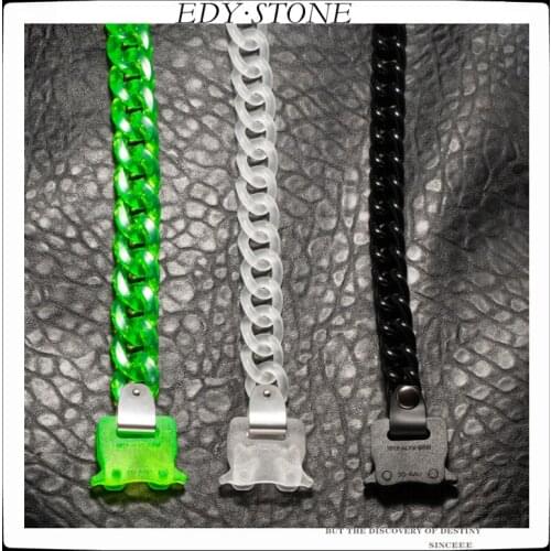 EDY 21SS Hip Hop Punk 1017 ALYX 9SM ROLLERCOASTER TRACK ALYX PVC Letter Logo Buckle Bracelet For Men Women Girls Jewelry