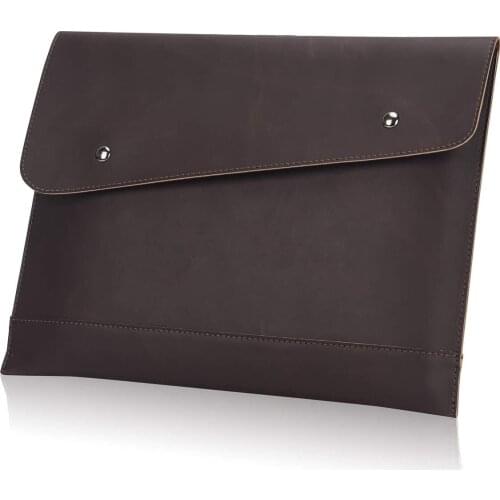 Xiao.p Envelope A4 Documents Folder Case,Convenient Business & Conference File Sleeve Pu Leather Clutch Bag for Women and Men