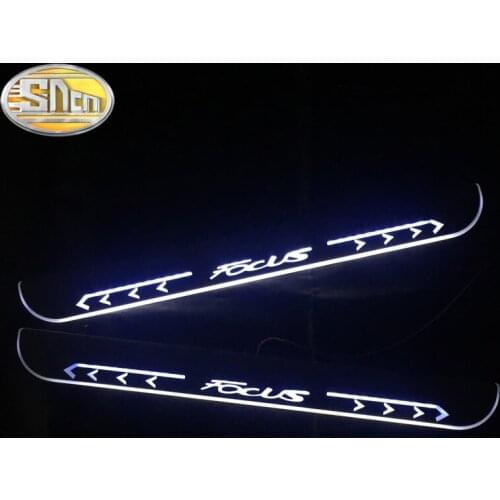 For Ford Focus ST Kuga Mondeo Fusion Edge Taurus Fiesta Dynamic Led Door Sill Scuff Plate Threshold Pedal Door Light Car Sticker
