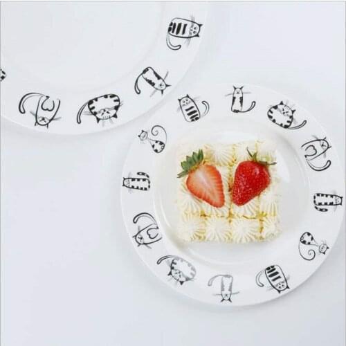 European 1 set Wedding Catering Porcelain 7inch dinner plate Steak dish dessert plates Porcelain Fish Ceramic Plate