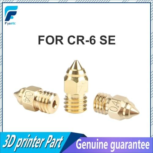 FYSETC 1Pcs CR6 SE 0.4MM Nozzle Hotend Nozzles For CR-10 V2 CR-6 SE Ender-3 Ender-5 Series 3D Printer parts