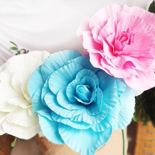 50cm diameter simulation foam peony flower head artificial wedding decoration fake flower foreign rose simulation peony flower