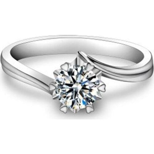 Inbeaut 6.5mm 1 Carat Moissanite Ring 925 Sterling Silver Excellent Cut D Color Moissante Twilight Arm Rings Women Diamond Gift