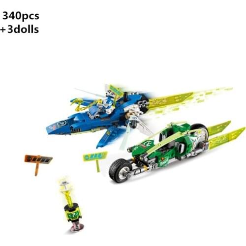NEW Ninja Bike And Plane Velocity Racer Car Building Blocks Sets Bricks Classic Movie Model Kids Toys For Children Boys Gifts