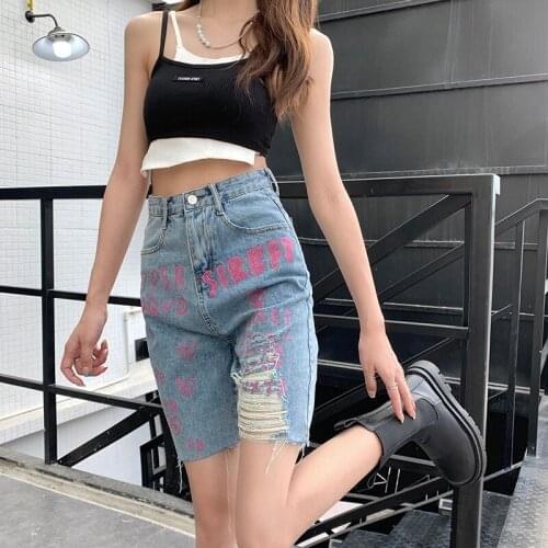 Varofi Summer Shorts Womens Loose Large Size Wide Leg Pants High waisted Medium Pants Straight Leg Cent Pants Rig Pant Jeansr