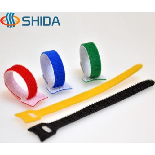 Hot Sale 100PCS/Lot 12mm*150mm Releasable Colorful Back to Back Nylon Cable Ties Hook Loop Magic Tape Sticks Fastener Belting