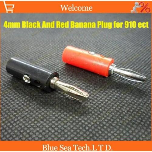 NEW 50pcs x 4mm Black And Red Banana Speaker Plugs socket Connector Set for 910 ect binding post/terminal Free Shipping