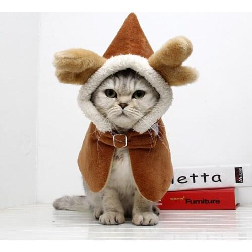 Pet clothes cat new year clothes hooded Teddy autumn and winter Chinese dragon Cape pet products