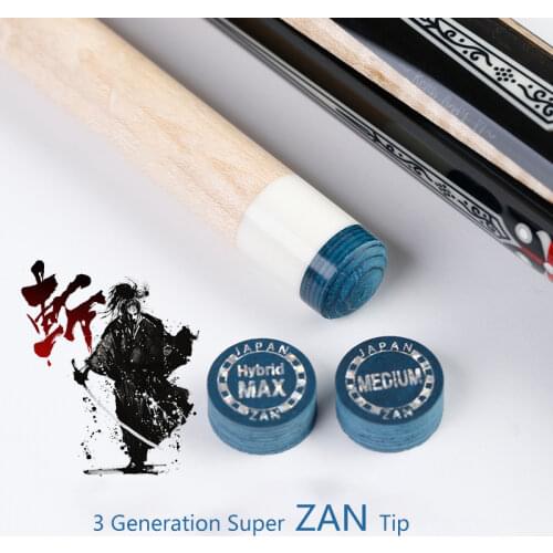 Original Japanese Max ZAN 14mm Tip Professional 8&9 Layers High Quality Pool Cue Billiard Cues Tip Durable Accessories New