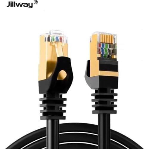 Jillway Cat7 Ethernet Cable Cat6 Networking Cord Patch Cable RJ45 10GbpsTransmission Bandwidth LAN Wire Cable STP for Laptop