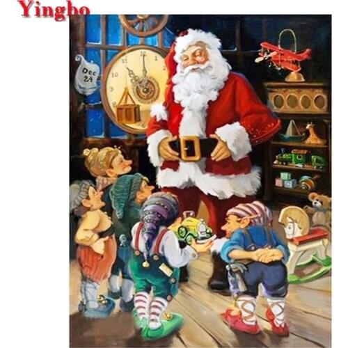 Full Square Drill 5D DIY Diamond Painting Santa Claus 3D Diamond Embroidery Christmas Cross Stitch kits Mosaic New Year Gift