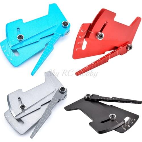 Adjustable Ruler Adjusting RC Car Height and Wheel Rim Camber 15 degrees Hobby Tools CNC For 1/8 1/10 Tamiya HSP HPI