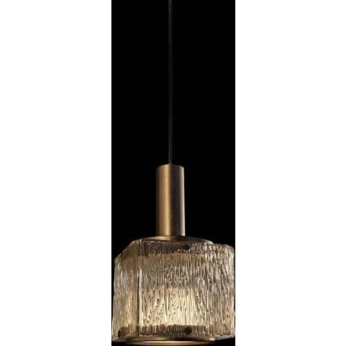 Luxury Simple Copper Crystal Pendant Lights E14 Led Light Fixtures for Living Room Decoration Bedroom Bedside Restaurant Villa