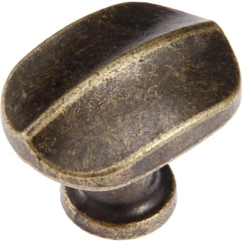 1Pc Antique Bronze Oval Single Hole Furniture Handle and Knobs Cabinet Handles Door Handle Cupboard Drawer Kitchen Cabinet Pulls
