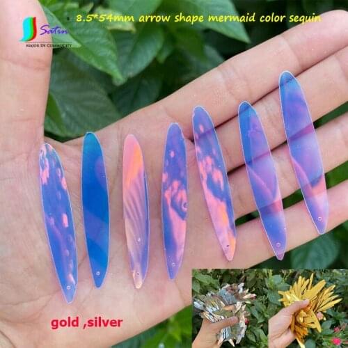 New Arrow Shape Rectangle Double Acuminate 1-hole Mermaid Diy Jewelry Earrings Make Room Curtain Decorate Clothes Bag Big Sequin