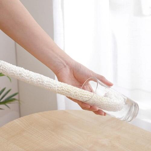 Wine Glass Blue Bottle Cleaner Cup Brush Maneuverable Flexible Plastic Multifunctional Kitchen Cleaning Tool for Home