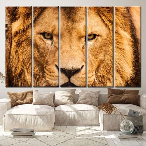 Modern Africa Animals Canvas Paintings lion Face Wall Art Prints Room Decor Pictures and Posters for Bedroom Home Decoration