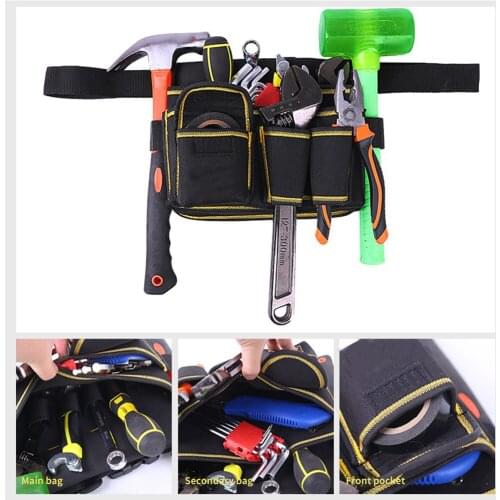Tool Storage Waist Pack Repair Bag Carpenter Cloth Hardware Woodworking Tool Multi Pocket Wrench Pliers Pouch