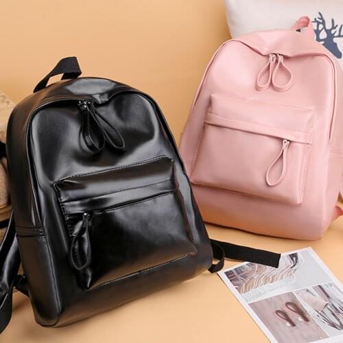 Fashion Preppy Style Women Backpack Leather School Bag Backpacks For Teengers Gilrs Large Capacity Pu Travel Backpack Sac A Dos
