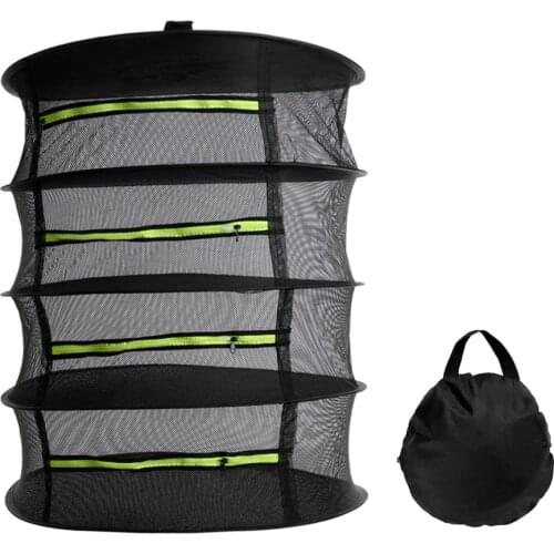 Storage Sun-dried Net Network Dryer Shelv Mesh Tray Drying Rack Herb Black Hanging Anti-Fly Steel Ring For Flowers Buds Plants