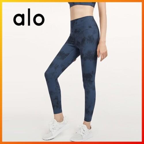 Alo Yoga Womens Leggings Leisure Sports Training Wear Running Workout Yoga Leggings Gym Fitness Pants Skin-friendly Breathable