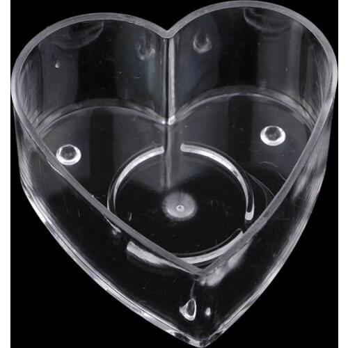 10set Clear Heart Shape Tea Light Cups Candle Cups Wedding Decor Decor