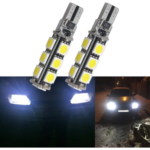2X T10 Canbus 194 W5W 5050 13 smd Car LED White Error Free parking Bulbs Trunk Light license plate Rear lamp DC 12V Map Light